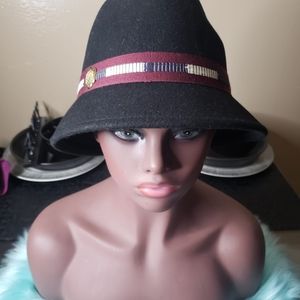 Black Wool Vince Camuto Hat